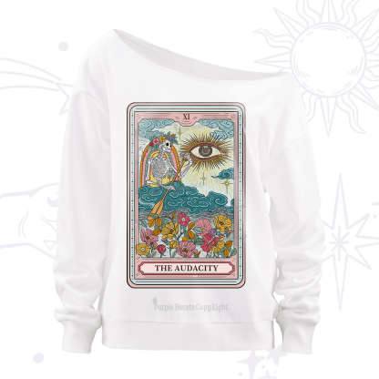 Purplehecate The Audacity Tarot Off The Shoulder Sweatshirt