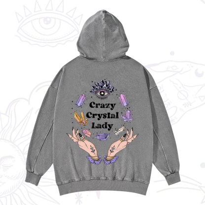 Purplehecate Crazy Crystal Lady Washed Hoodie