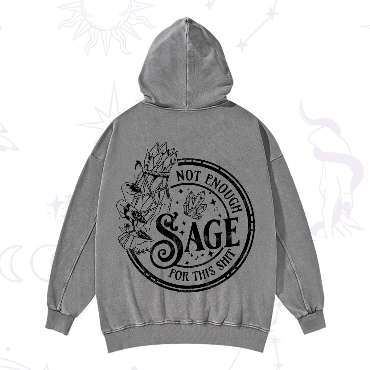 Purplehecate Not Enough Smudge for This Shit Washed Hoodie