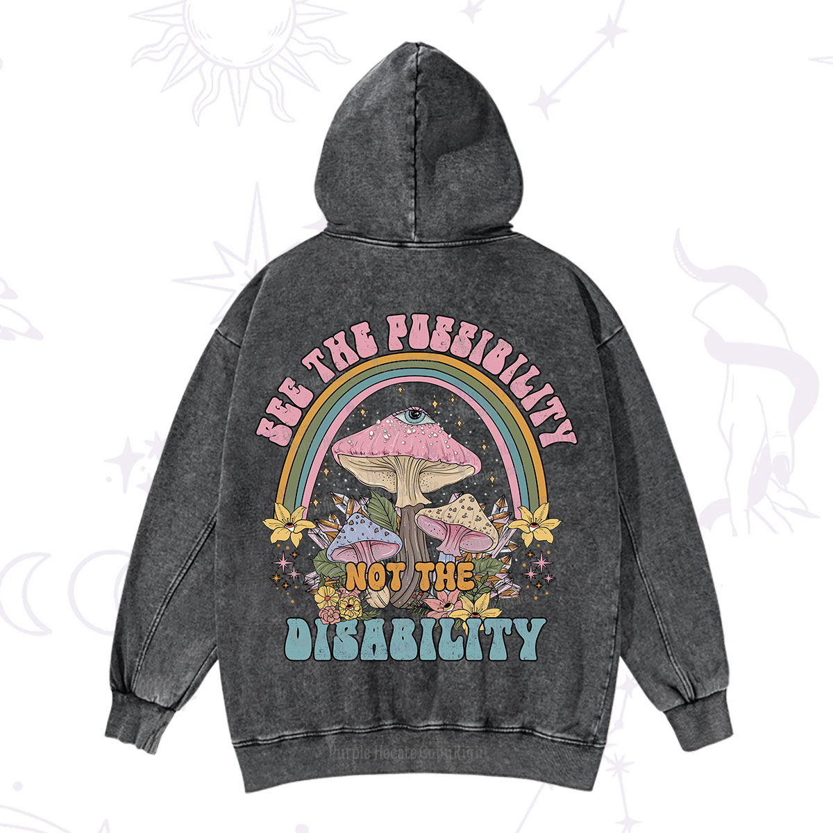 Purplehecate See The Possibility Not The Disability Washed Hoodie