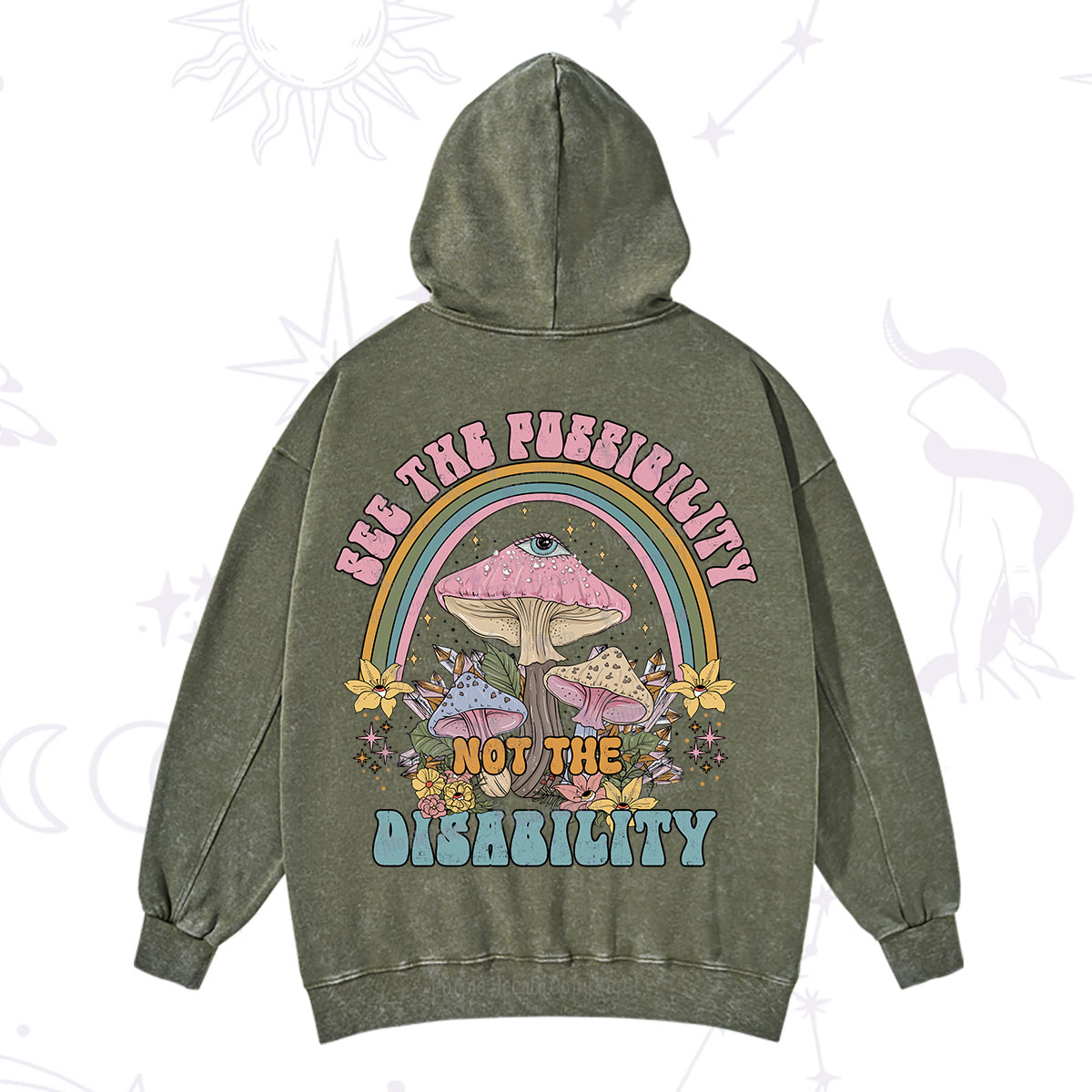 Purplehecate See The Possibility Not The Disability Washed Hoodie