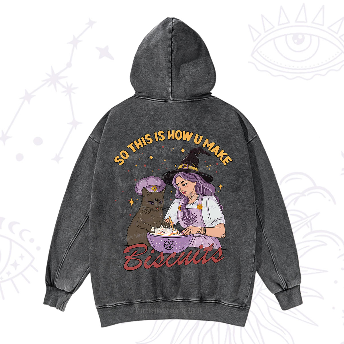 Purplehecate So This Is How You Make Biscuits Washed Hoodie