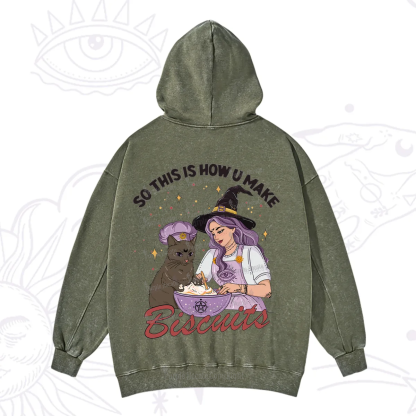 Purplehecate So This Is How You Make Biscuits Washed Hoodie