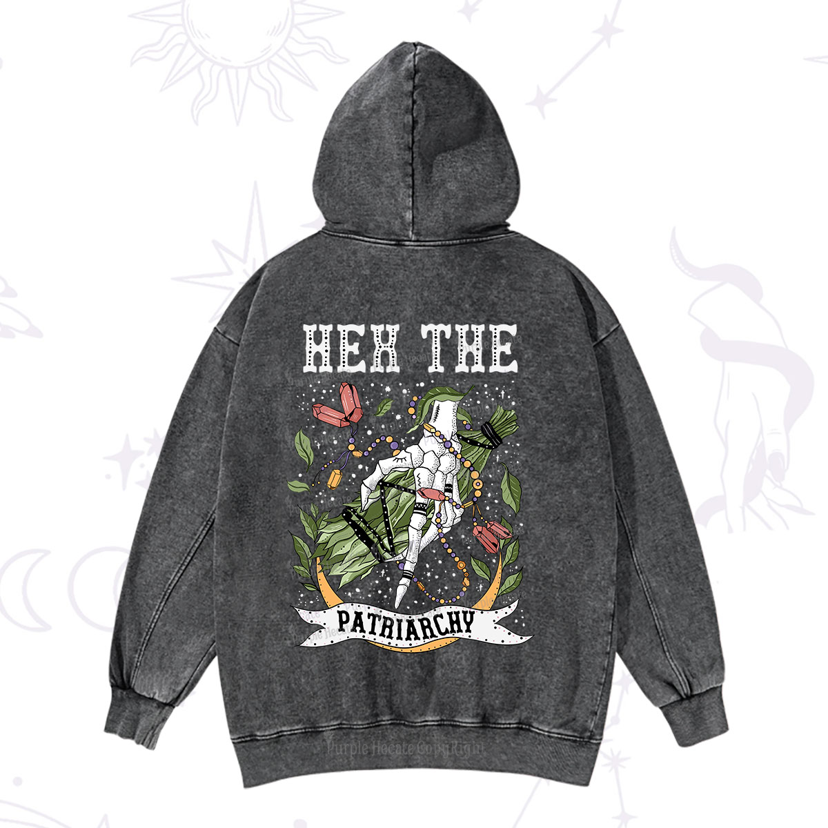 Purplehecate Heh The Patriarchy Washed Hoodie