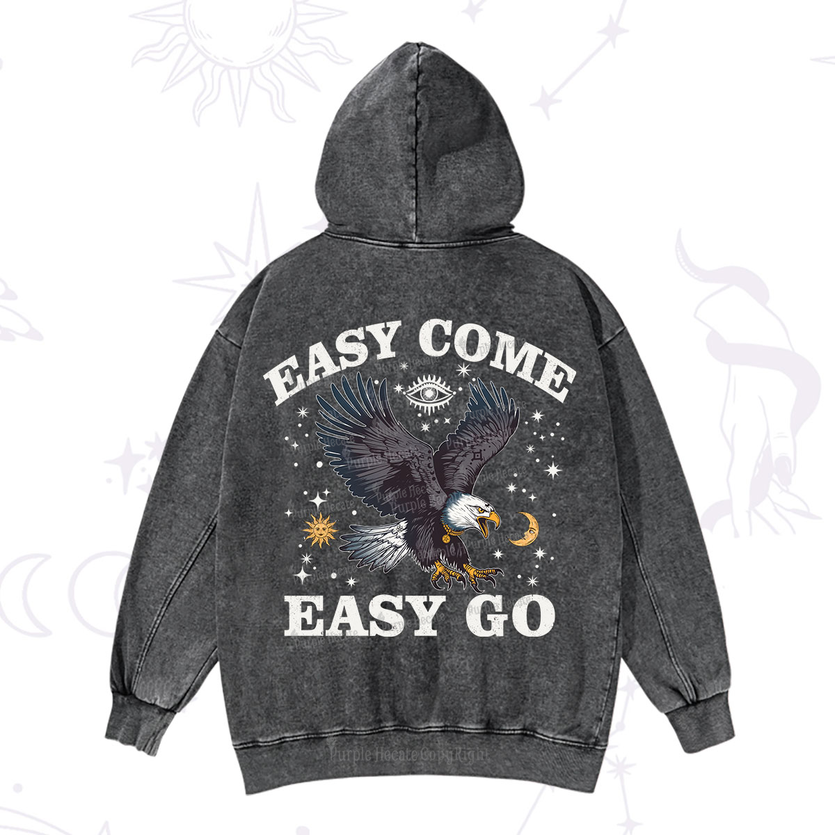 Purplehecate Easy Come Easy Go Washed Hoodie