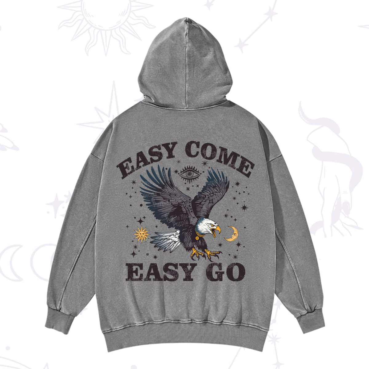 Purplehecate Easy Come Easy Go Washed Hoodie