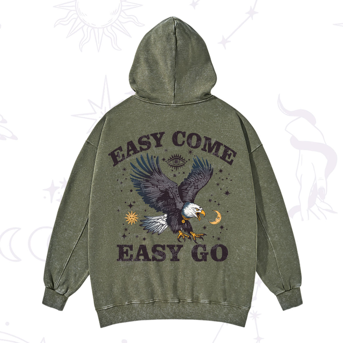 Purplehecate Easy Come Easy Go Washed Hoodie