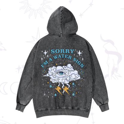Purplehecate Sorry I'm A Water Sign Washed Hoodie