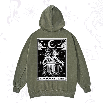 Purplehecate The Kingdom Of Trash Tarot Washed Hoodie