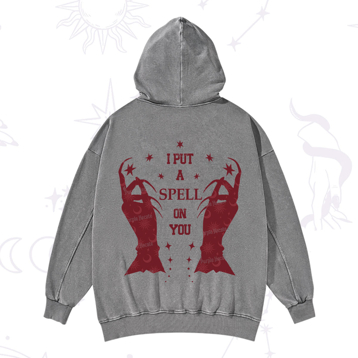 Purplehecate I Put A Spell On You Washed Hoodie