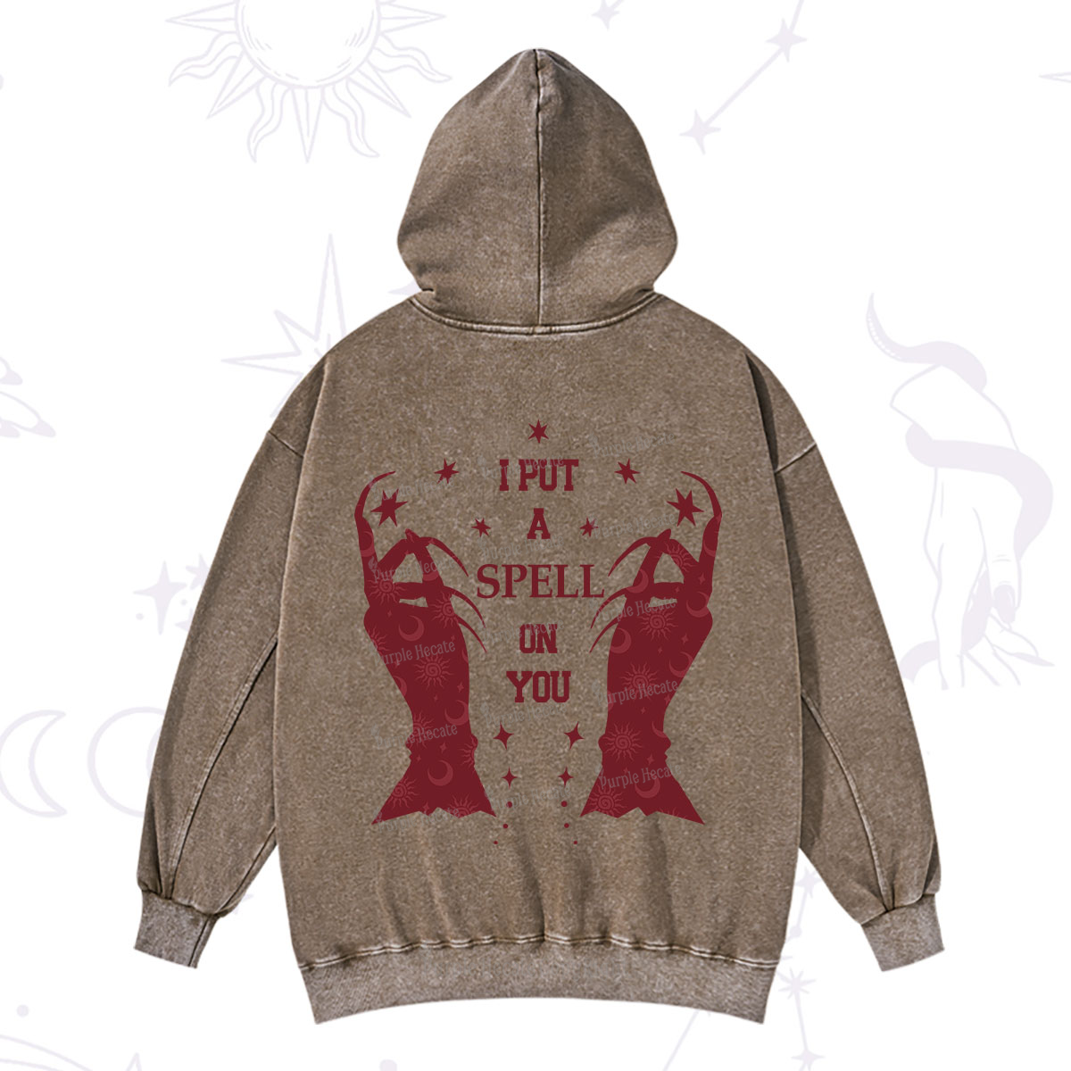Purplehecate I Put A Spell On You Washed Hoodie