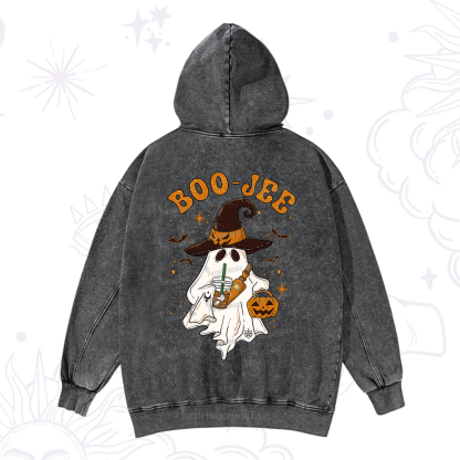 Purplehecate Boo Jee Halloween Washed Hoodie