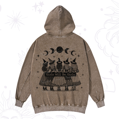 Purplehecate Girls Will Be Girls Witch Power Washed Hoodie
