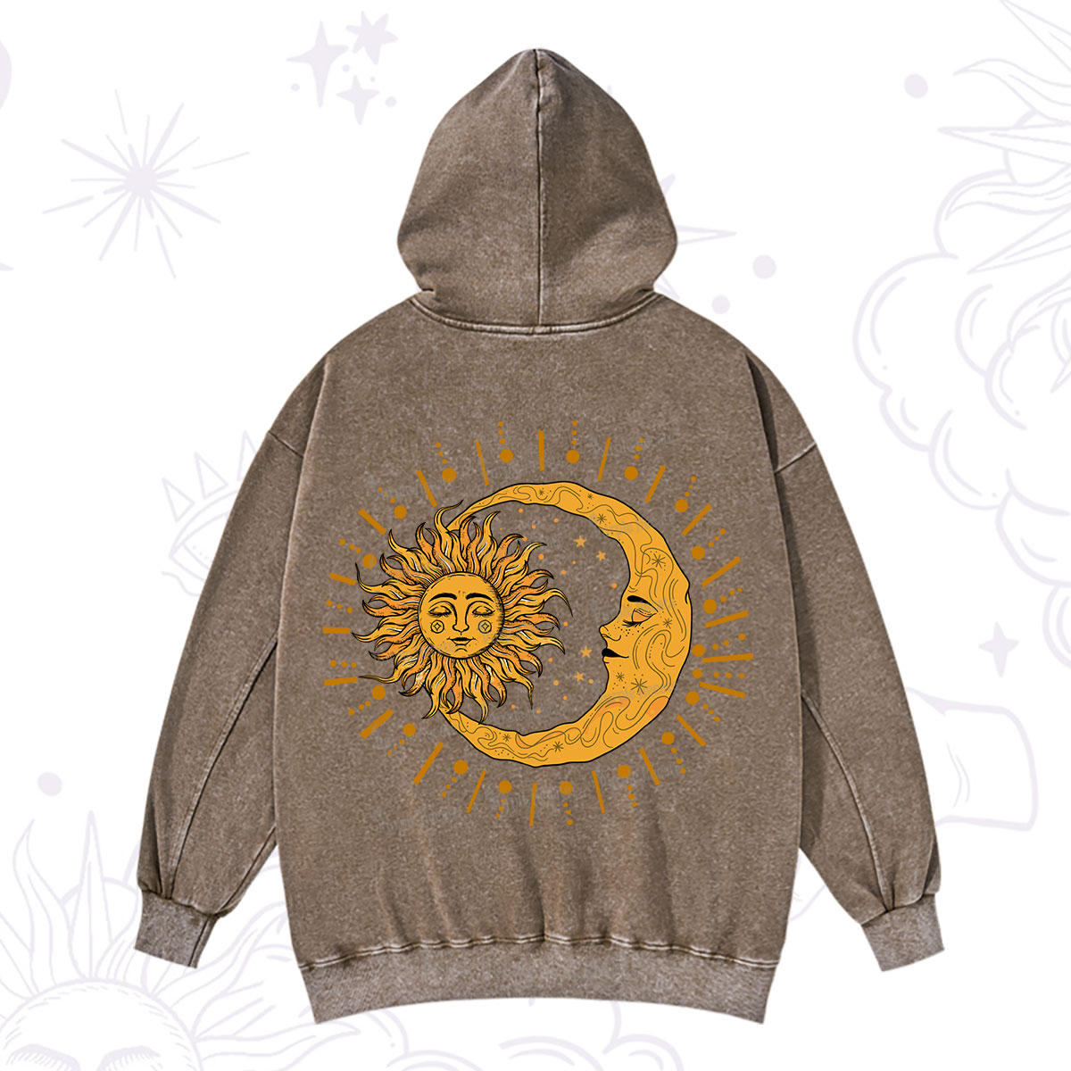 Purplehecate Solar & Lunar Spirit Washed Hoodie