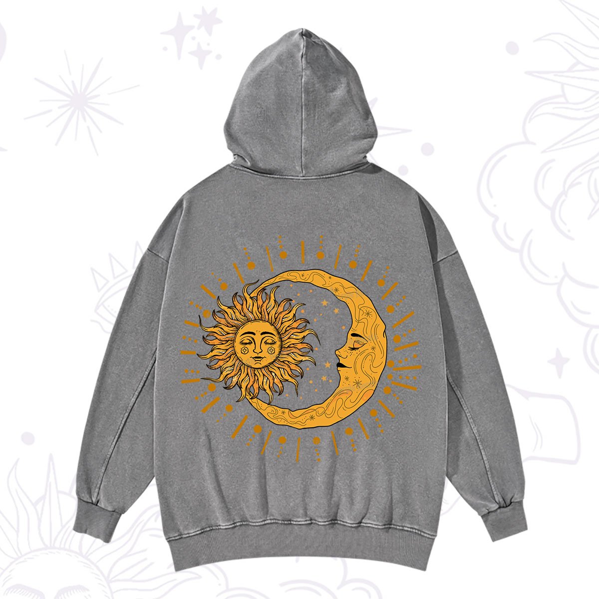 Purplehecate Solar & Lunar Spirit Washed Hoodie