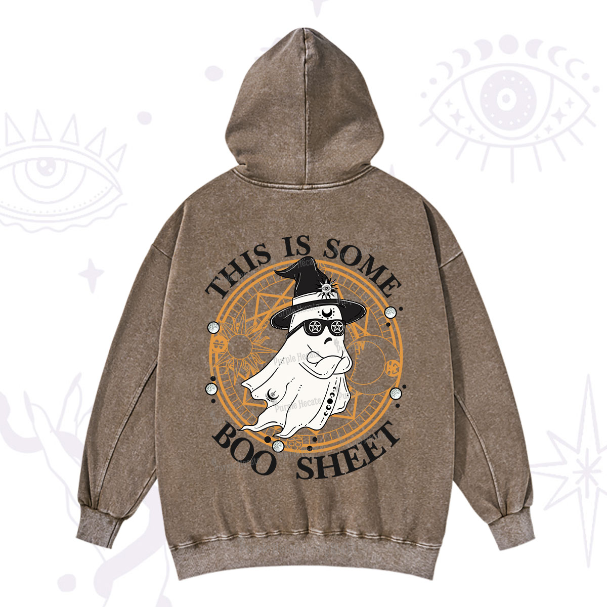 Purplehecate This Is Some Boo Sheet Halloween Washed Hoodie