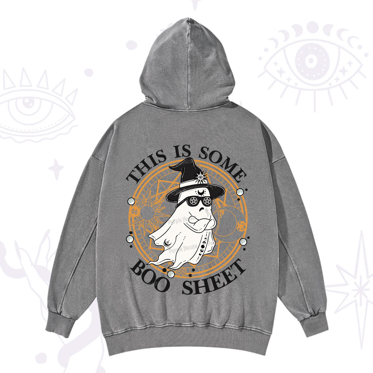 Purplehecate This Is Some Boo Sheet Halloween Washed Hoodie