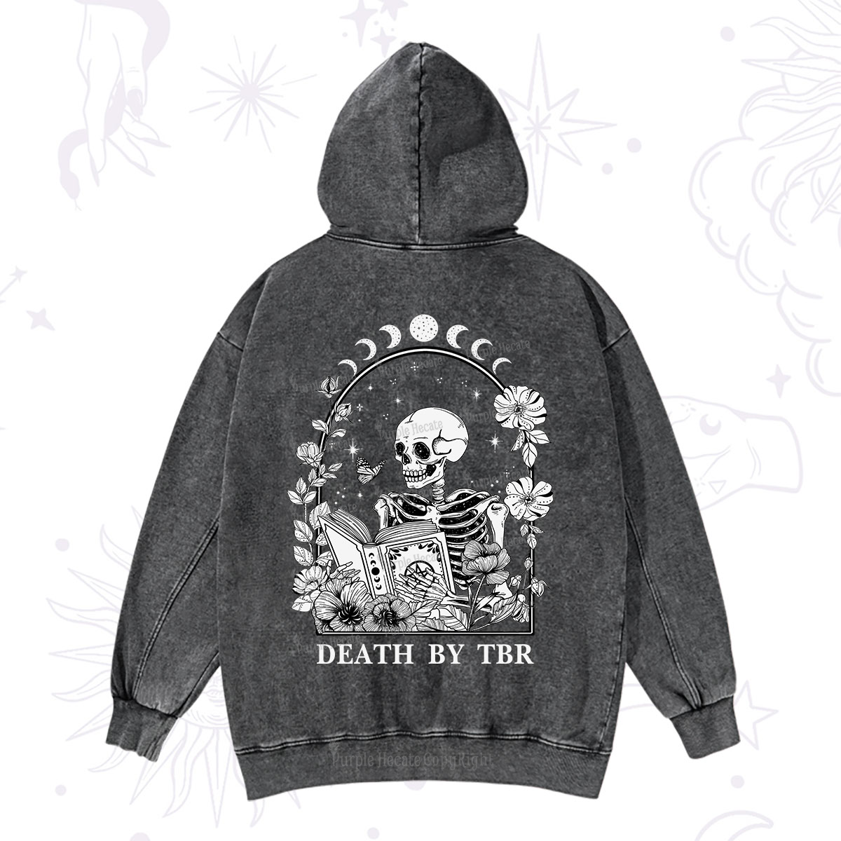 Purplehecate Death By TBR Washed Hoodie