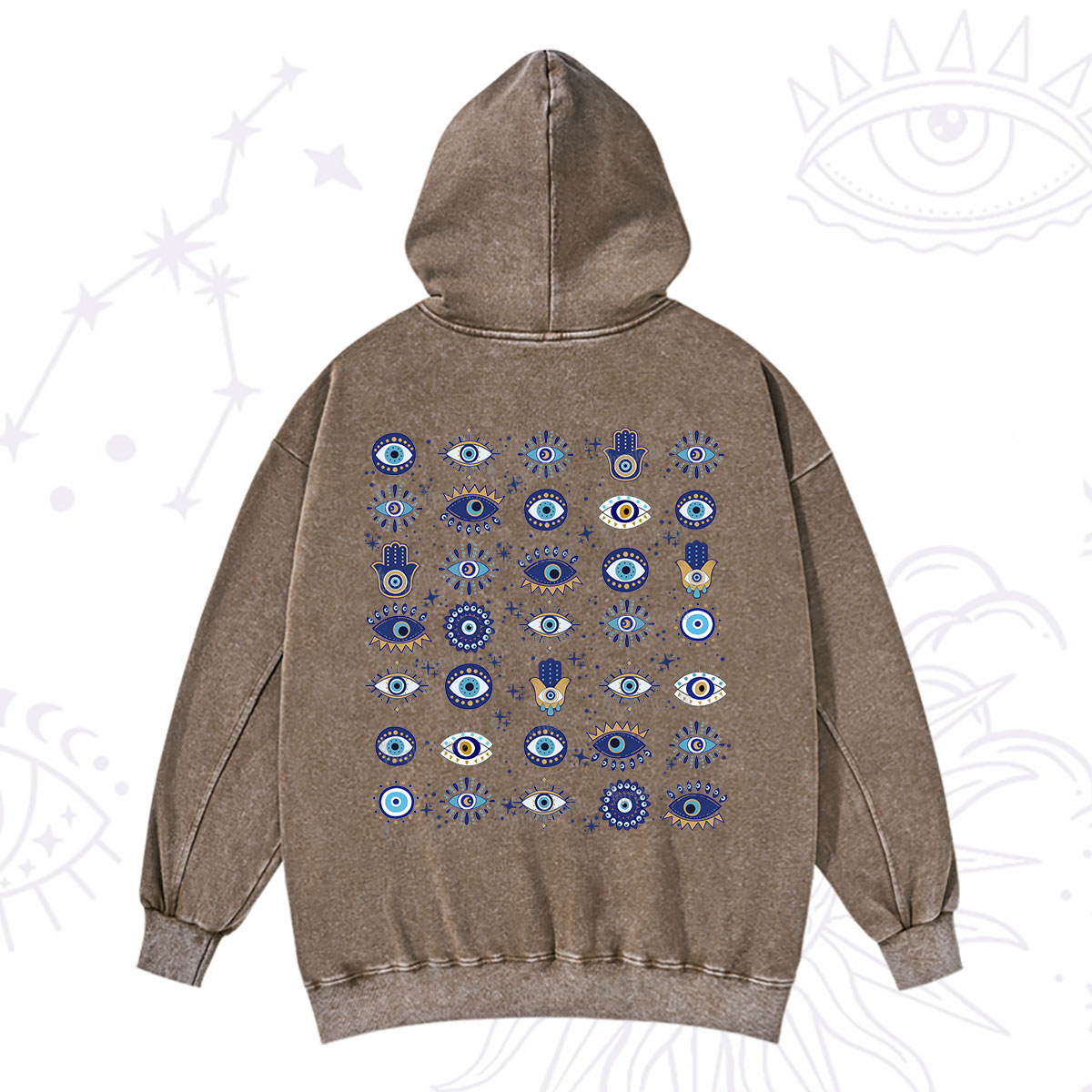 Purplehecate Evil Eye Protection Washed Hoodie