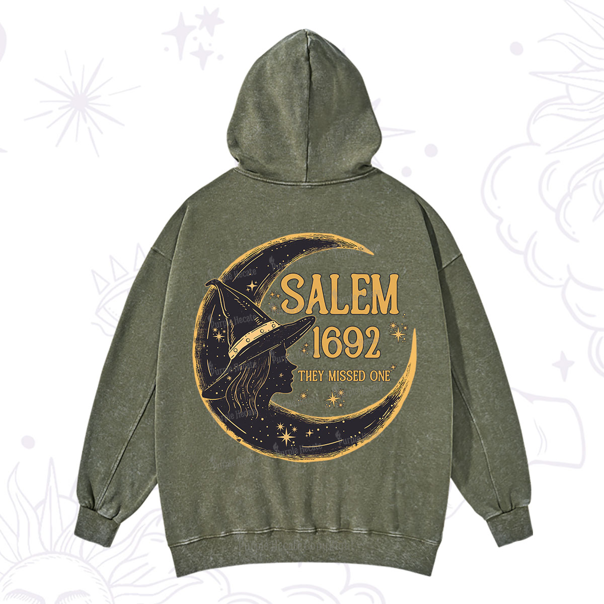 Purplehecate 1692 Salem Witch Washed Hoodie