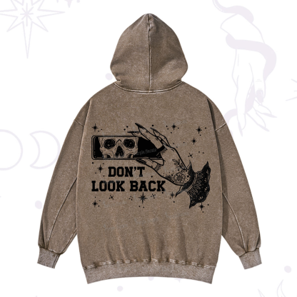 Purplehecate Don't Look Back Washed Hoodie