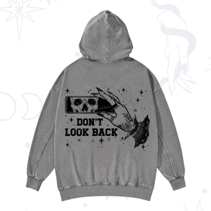 Purplehecate Don't Look Back Washed Hoodie