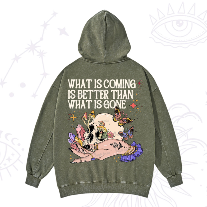Purplehecate What Is Coming Is Better Than What Is Gone Washed Hoodie