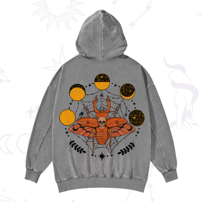 Purplehecate Lunar Web Death Beetle Washed Hoodie