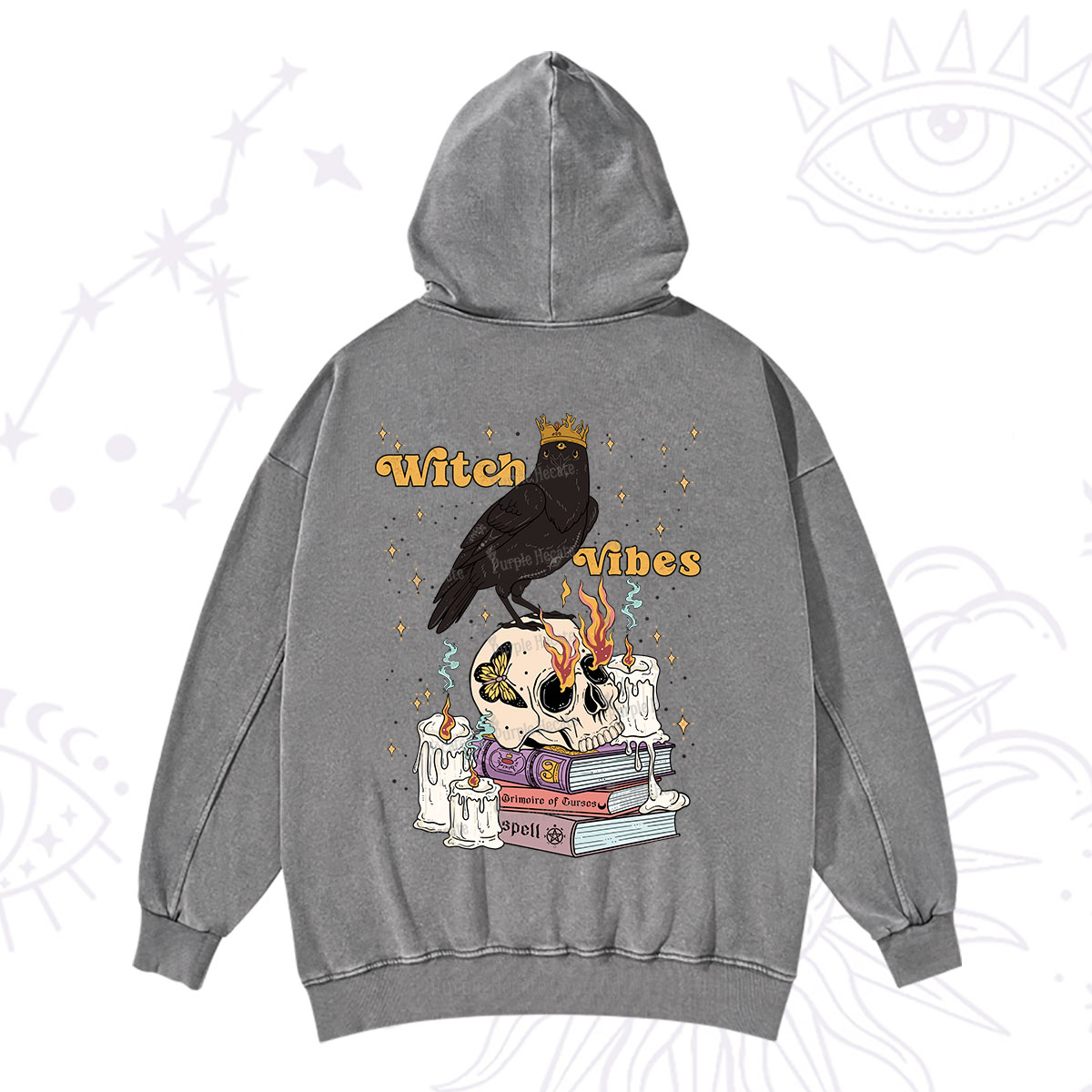 Purplehecate Witch Vibes Washed Hoodie