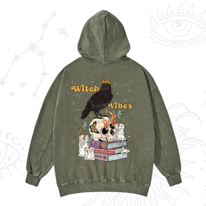 Purplehecate Witch Vibes Washed Hoodie