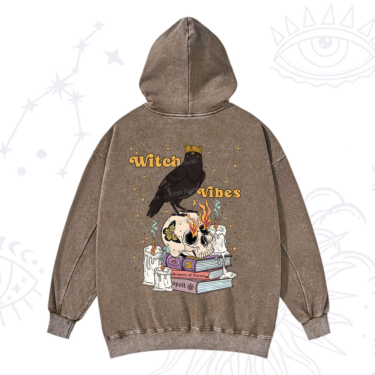 Purplehecate Witch Vibes Washed Hoodie