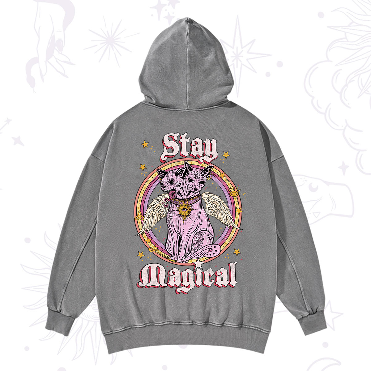 Purplehecate Stay Magical Washed Hoodie