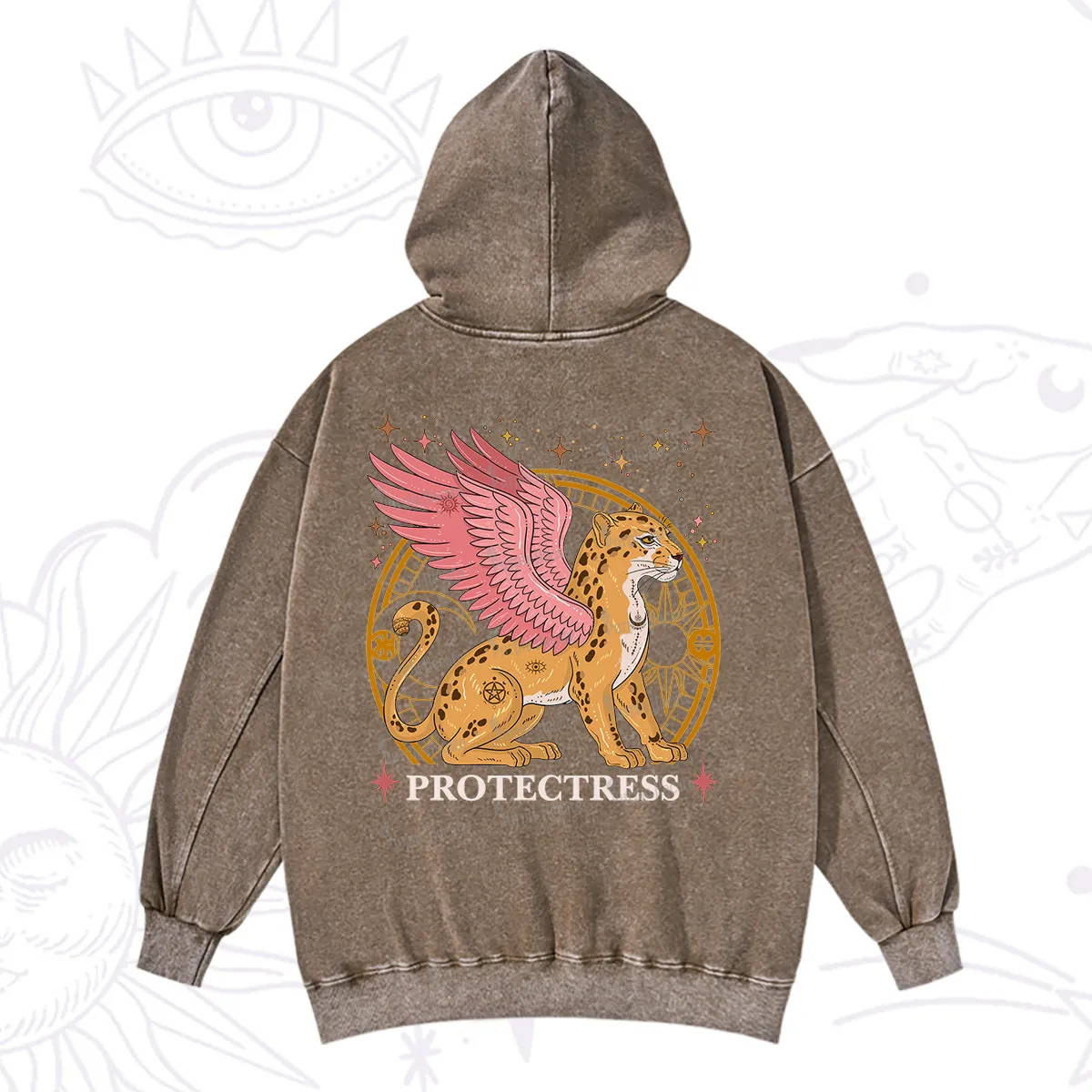 Purplehecate Celestial Protectress Washed Hoodie