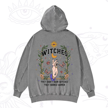 Purplehecate They Didn't Burn Witches They Burned Women Washed Hoodie