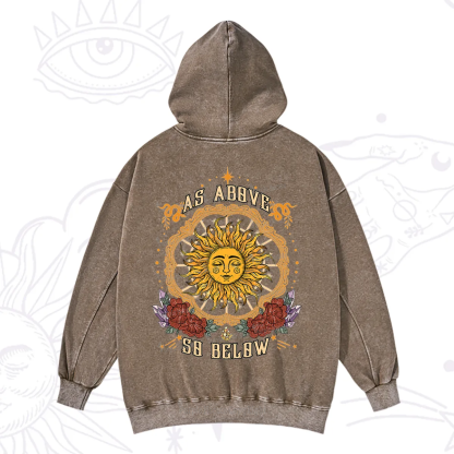 Purplehecate As Above So Below Washed Hoodie