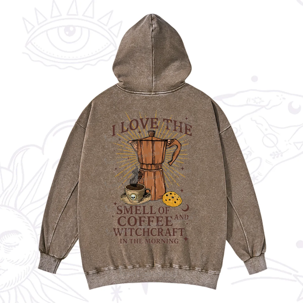 Purplehecate I Love The Smell Of Coffee And Witchcraft In The Morning Washed Hoodie