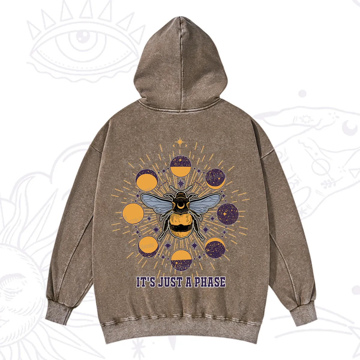 Purplehecate It's Just a Moon Bee Phase Washed Hoodie