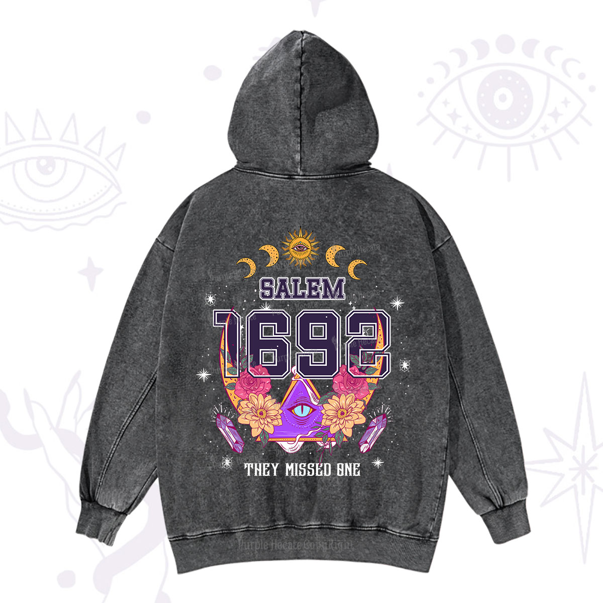 Purplehecate Salem 1692 They Missed One Washed Hoodie