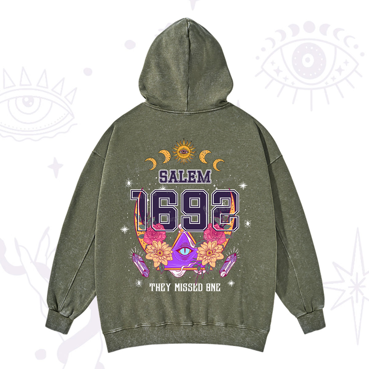 Purplehecate Salem 1692 They Missed One Washed Hoodie