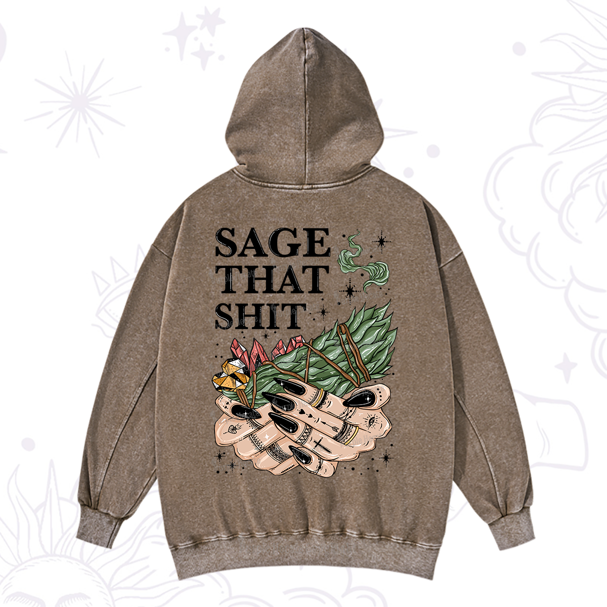 Purplehecate Smudge That Shit Washed Hoodie