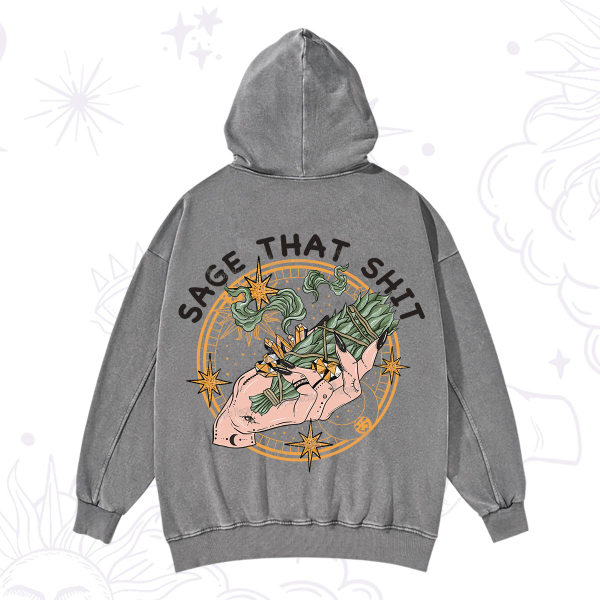 Purplehecate Smudge That Shit Washed Hoodie