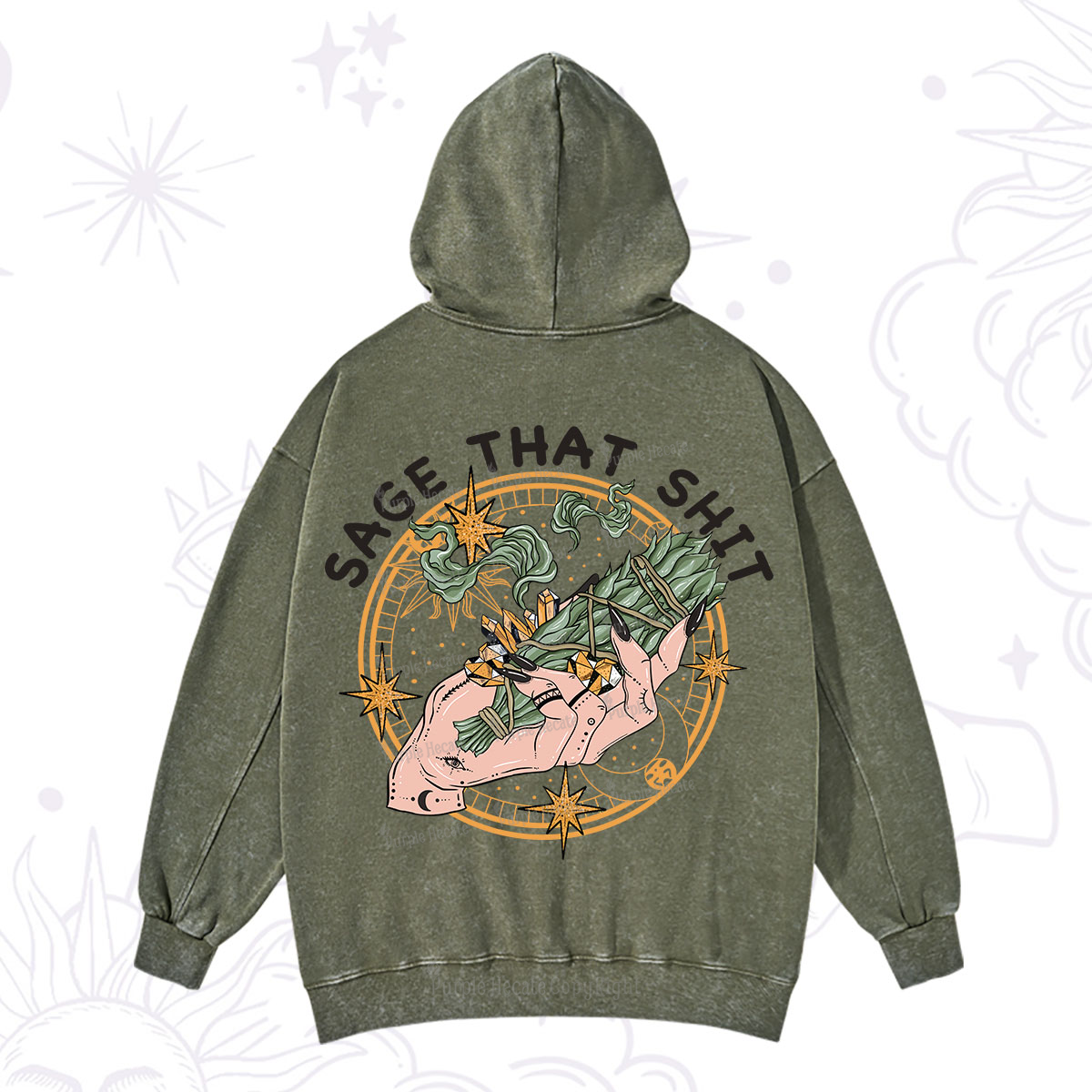 Purplehecate Smudge That Shit Washed Hoodie