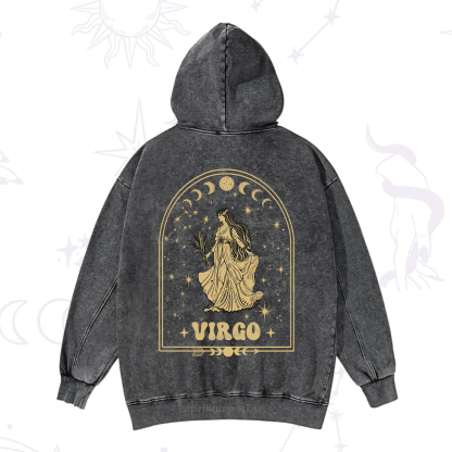 Purplehecate Zodiac Virgo Under the Stars Washed Hoodie