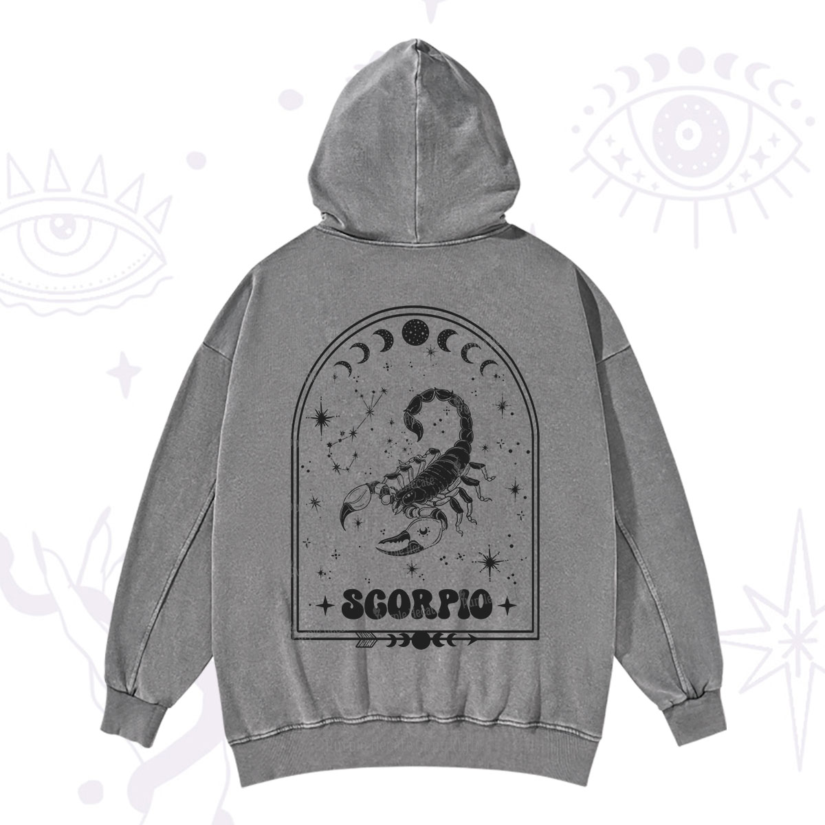 Purplehecate Zodiac Scorpio Under the Stars Washed Hoodie