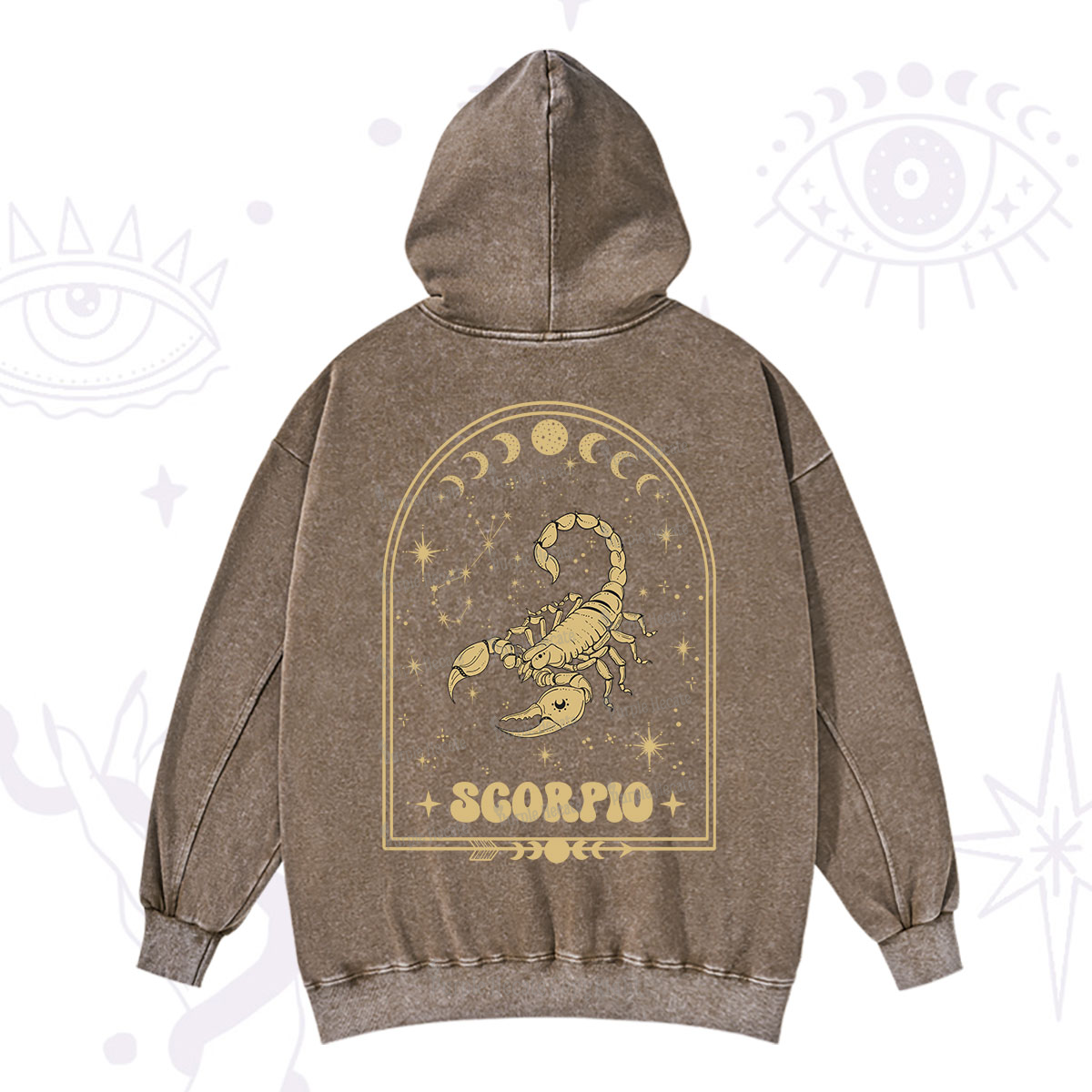 Purplehecate Zodiac Scorpio Under the Stars Washed Hoodie