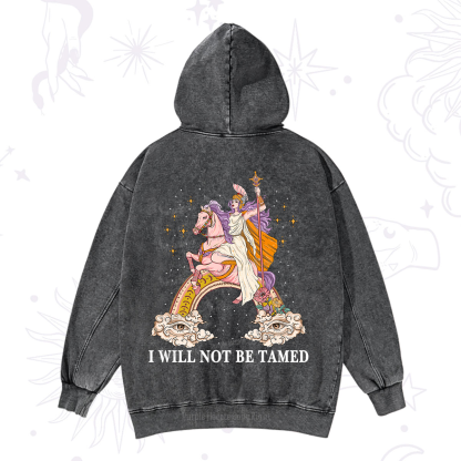 Purplehecate I Will Not Be Tamed Washed Hoodie