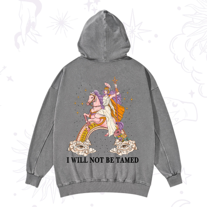 Purplehecate I Will Not Be Tamed Washed Hoodie