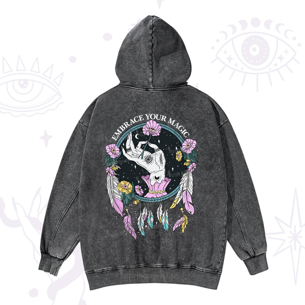 Purplehecate Embrace Your Magic Washed Hoodie
