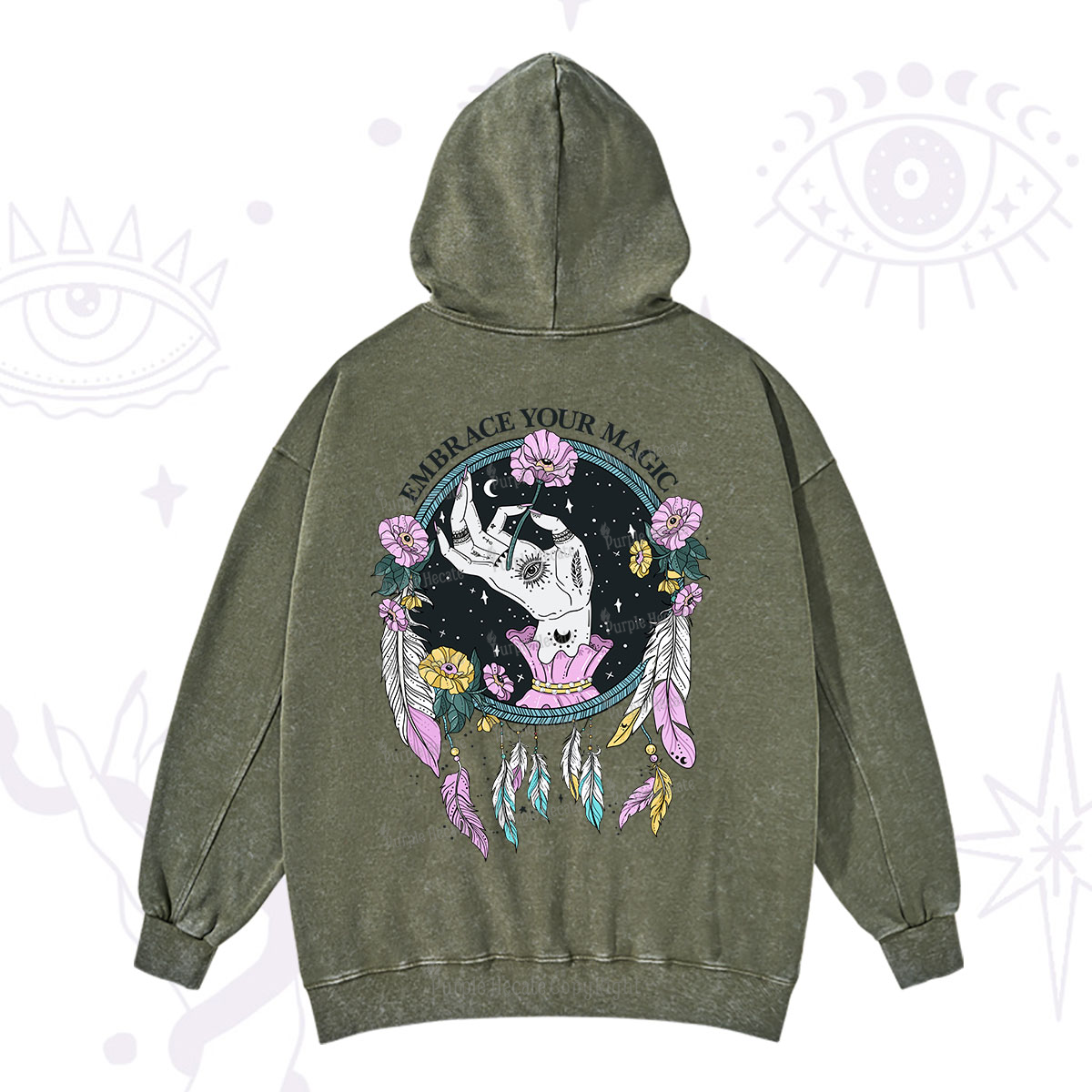 Purplehecate Embrace Your Magic Washed Hoodie