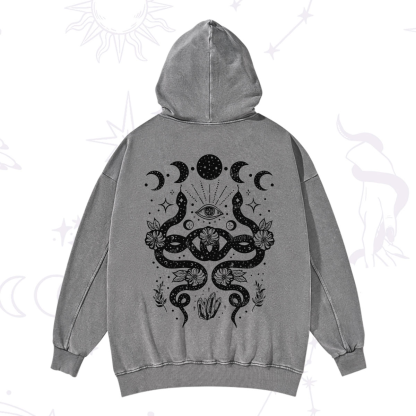 Purplehecate Lunar Serpent Alchemy Washed Hoodie
